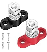 Joinfworld Power Distribution Block 12V 3/8" Single Stud Bus Bar M10 Insulated Battery Post Junct...
