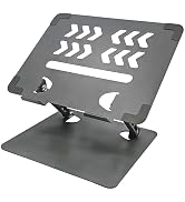 Musiin Home Studio Small Desktop Mixer Stand, Aluminum Portable Folding Heat Dissipation Lift Sta...