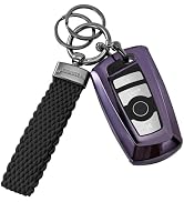 WEESMILE Car Keychain, Stretchy Car Key Ring Key chain for Women Men, Small Nylon Key Fob with An...