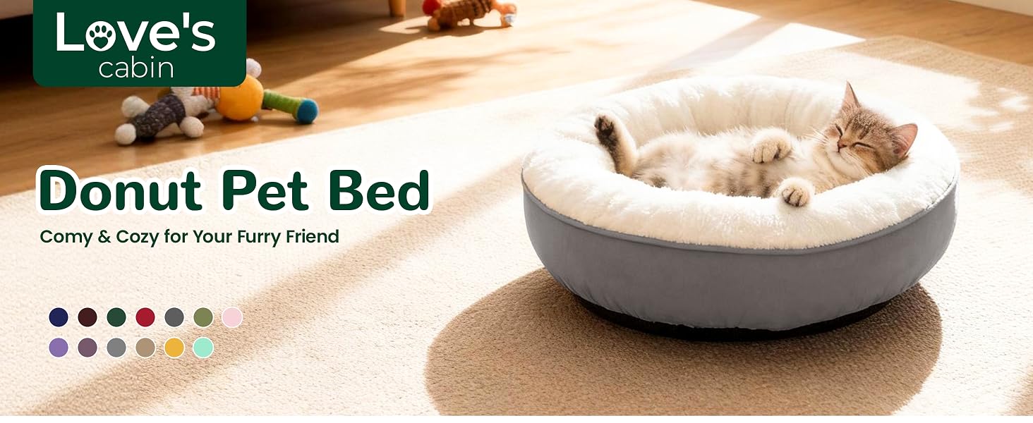 small dog bed donut