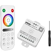 RGBZONE SP630E LED Controller, 4 Zones 2.4GHz RF Remote & APP Control, DC5V 12V 24V LED Controlle...
