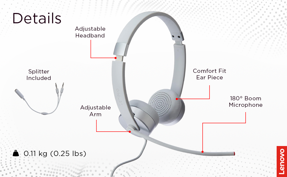 Lenovo 100 Stereo Analog Headset