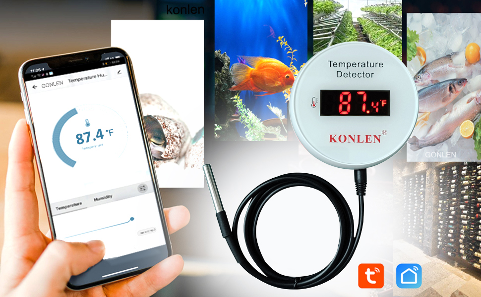 Tuya Smart Life WIFI Temperature sensor with external cable probe