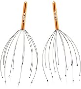 LiBa Scalp Massager Tool in Gold (2-Pack) Head Hair Scratcher Massage No Painful Scratches, Tangl...