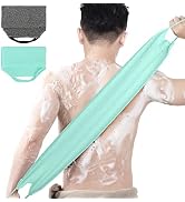 WOVTE 2 Pack Back Scrubber for Shower, Stretchable Nylon Exfoliating Washcloth Towel Back Washer ...