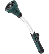 Watering Wand, 15 Inches Sprayer Wand Garden Hose Nozzle with 8 Adjustable Watering Patterns and ...