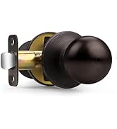 Probrico Privacy Door Knobs Interior 1 Pack, Oil Rubbed Bronze Door Knob with Lock Inside, Keyles...