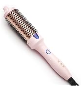 K&K 1.5 Inch Ceramic Tourmaline Ionic Curling Brush Volumizer - Hot Brush Creates Root Volume & L...