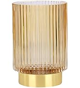 Tiita Glass Makeup Brush Holder Organizer - Crystal Clear Desktop Stationery Storage for Cosmetic...