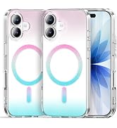 TOPAUX for iPhone 17 Bling Case for MagSafe Glitter Iridescent Translucent Slim Cover Sparkly Mag...