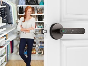 Closet Door Knob with Password grey