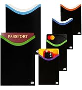 RFID Blocking Credit Card & Passport Sleeves (4 Short Side Credit Card & 2 Passport Protectors) –...