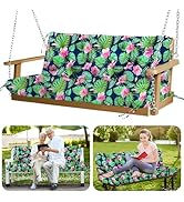 GZXAGZJ Porch Swing Cushions Outdoor 60 inch Waterproof Thicken 5" Swing Cushions Replacement wit...