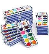 Keebor 12 Colors Watercolor Paint Set for Kids, 24 Pack Washable Water Colors for Party Favors, G...