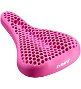 DAWAY Comfortable Bike Seat Cover - Silicone Gel & Memory Foam Padded Bike Seat Cushion for Men W...