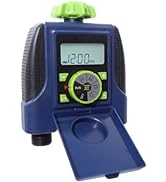 Splanteen 2 Outlet Garden Automatic Water Timer Digital Electronic Solenoid Valve Sprinkler Timer...