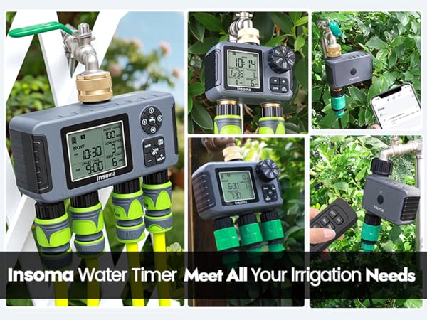 4 zones water timer