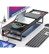 YICOSUN Monitor Stand HUB - Aluminum Riser with 6-in-1 Docking Station: 4K HDMI, USB-C, USB 3.0, ...