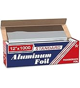 Ox Plastics Standard Premium Aluminum Foil | 12”x1000 Feet Long | Industrial Size and Strength | ...