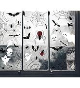 Halloween Window Clings Halloween Window Decorations Double-Sided Stickers Decals for Home Indoor...