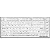 YUNZII X75 PRO 82 Key Wireless Hot Swappable Mechanical Gaming Keyboard with Transparent Keycaps,...
