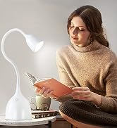 EJIAXIN Gooseneck Desk Lamp 360° LED Flexible Reading Light Small Desk Lamps for Small Spaces Hom...