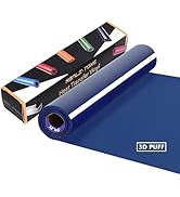RENLITONG Blue 3D Puff HTV Matte Heat Transfer Vinyl 12Inch by 6ft Roll Iron on for Heat Press T ...