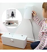 Power Strip Cover and Outlet Cover Box - Effectively Baby Proofs Power Strip and Electrical Outle...