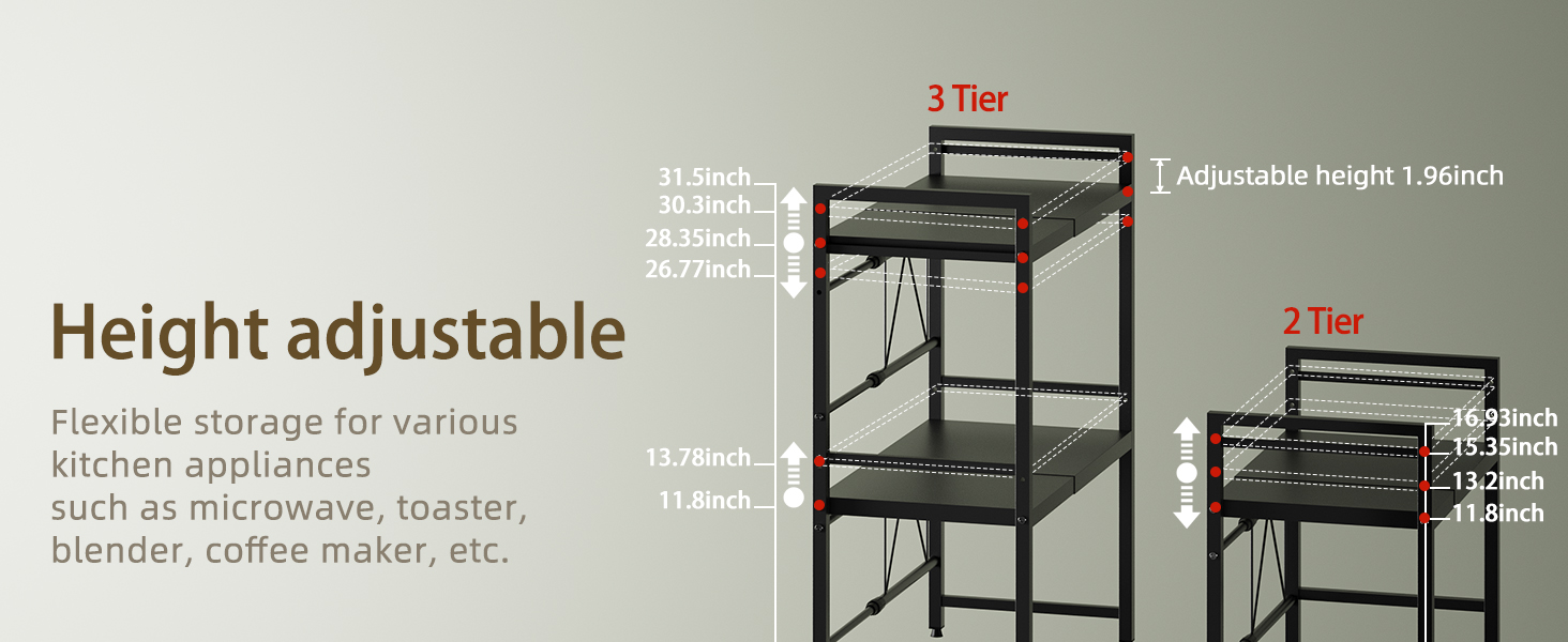 expandable microwave shelf