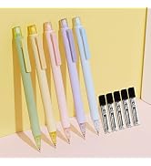 Kaco Mechanical Pencil Set, 5 Pieces Cute Pastel Pencils 0.5 mm with 5 Tube HB Lead Refills (5 Pi...