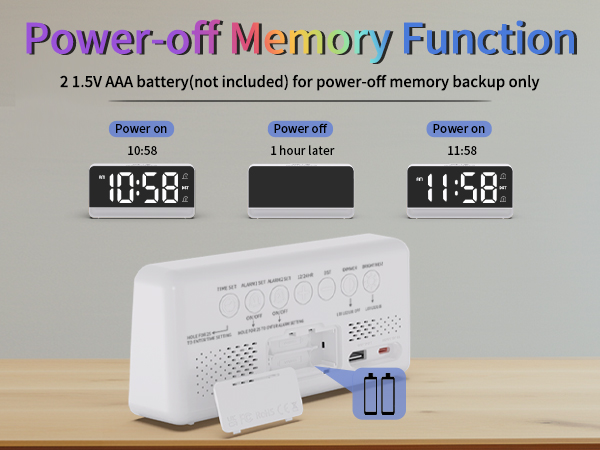 Includes backup battery to retain settings during power outages—no reset needed.