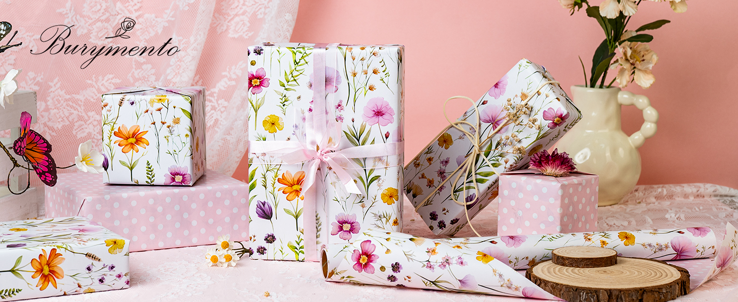 floral wrapping paper