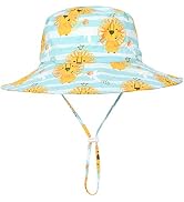 Baby Sun Hat UPF 50+ Sun Protective Toddler Bucket Hat Summer Kids Beach Hats Wide Brim Outdoor P...