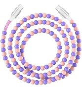 Jelanry 6FT USB-C to USB-C Fast Charging Cable Beaded &Data Sync Women Girl | Cute kawaii beaded ...