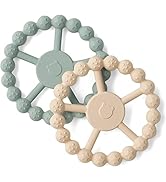 SAMiGO Silicone Teethers for Babies 0-6 6-12 Months Baby Teething Rings Chew Toys for Infant Boys...
