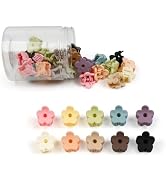 40Pcs Colorful Small Flower Hair Clips, TEBIEKOY Baby Hair Clips Mini Claw Clips Cute Jaw Clips H...
