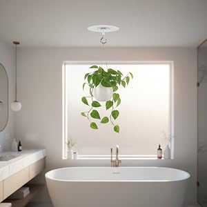 Adhesive Ceiling Hooks with Safety Clasp