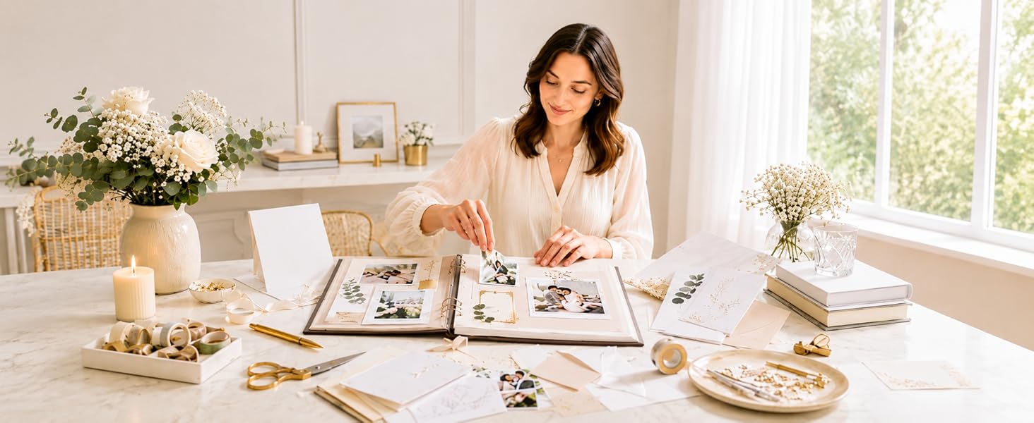Acid-free white cardstock for scrapbook pages, journals, photo memories and keepsake pages