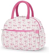 Coobiiya Cotton Quilted Lunch Bag,Cute Insulated Puffer Lunch Box for Women | Large Capacity Ther...