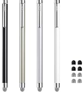 Stylus Pens for Touch Screens, ChaoQ 4 Pcs Mesh Fiber Stylus, with 4 Replaceable Mesh Tips and 4 ...