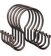 Goowin Shower Curtain Hooks, Simple Shower Curtain Rings, Sturdy Double Hook Shower Curtain Hooks...