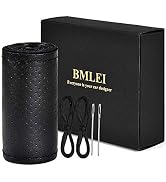 BMLEI Top Genuine Leather Steering Wheel Cover with Anti-Slip Design, Soft Padding, Universal 15 ...