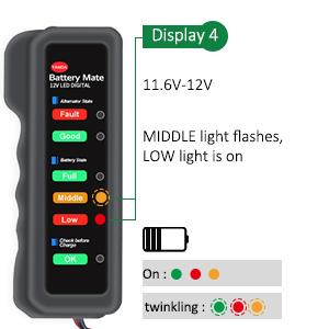 Battery tester alternator tester lamp status (4)
