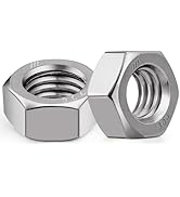VGBUY 110pcs 1/4-20 Hex Nuts, 304 Stainless Steel 18-8 External Hex nut 1/4 20 inch, SAE Hex Mach...