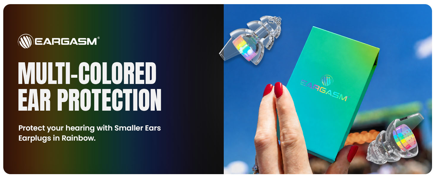 Eargasm Smaller Ears Earplugs in Rainbow