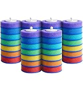POPMOP 42 Pack Colorful Disposable Toilet Brush Refills - 7-Color Wand Replacement Heads, Unscent...