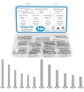 Yinpecly 100 PCS Machine Screws, #6-32#8-32 Phillips Pan Head Electricians Screw 304 Stainless St...