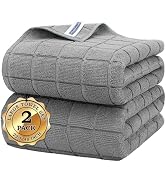 HOMERHYME Microfiber Bath Towels 2 Pack (22'' x 48'') - Lightweight Quick Dry Microfiber Fingerti...