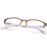 Vepiant Progressive Multifocus Reading Glasses Blue Light Blocking Computer Eyewear Spring Hinge ...
