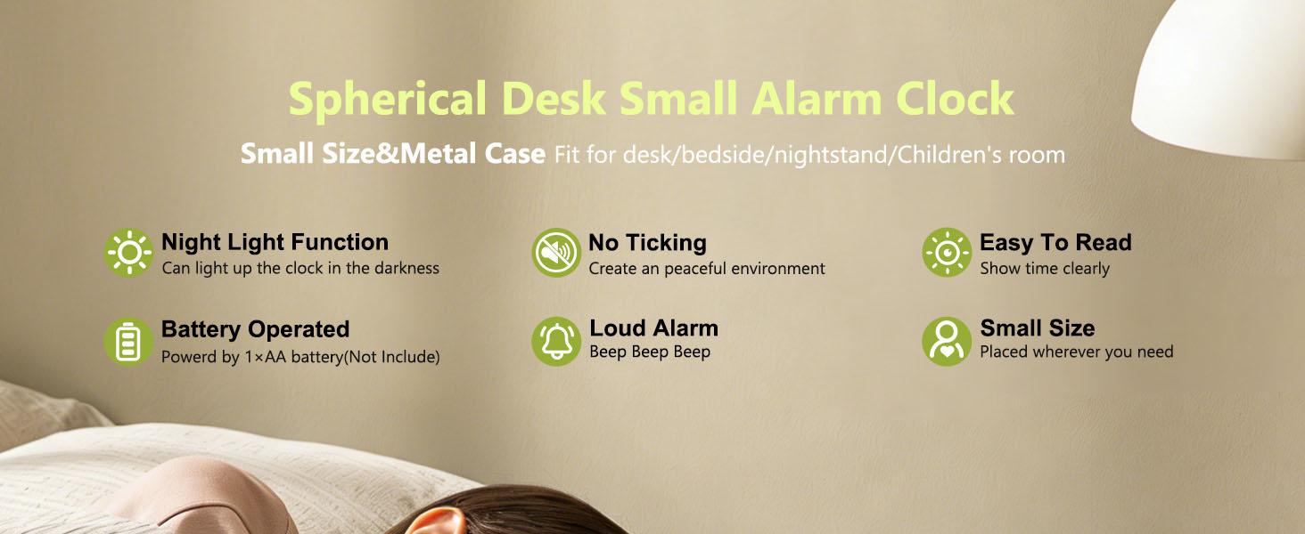 Azxb Analog Alarm Clock